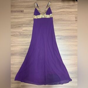 Laura Scott Purple and Gold Dress